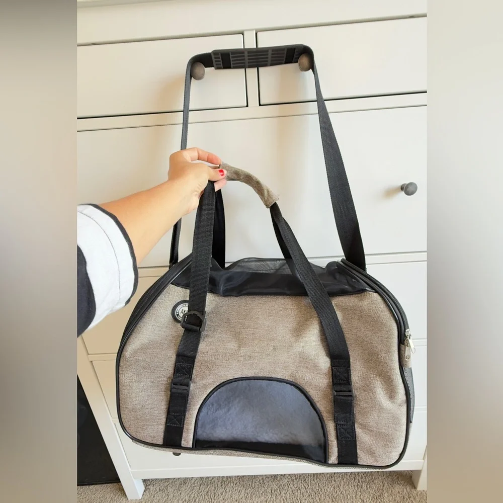 AKC Tan and Black Dog Travel Carrier